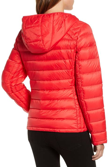 packable down fill michael kors red|Michael Kors packable nylon anorak.